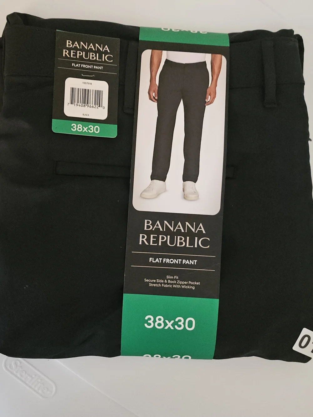 Banana Republic Men's Flat Front Pants - Black